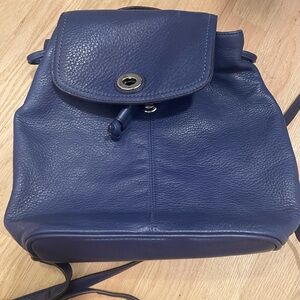 Coach blue backpack- never used!
